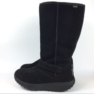 Skechers Shape Ups Avalanche Black Leather Upper Balance Boots Black Size 8.5